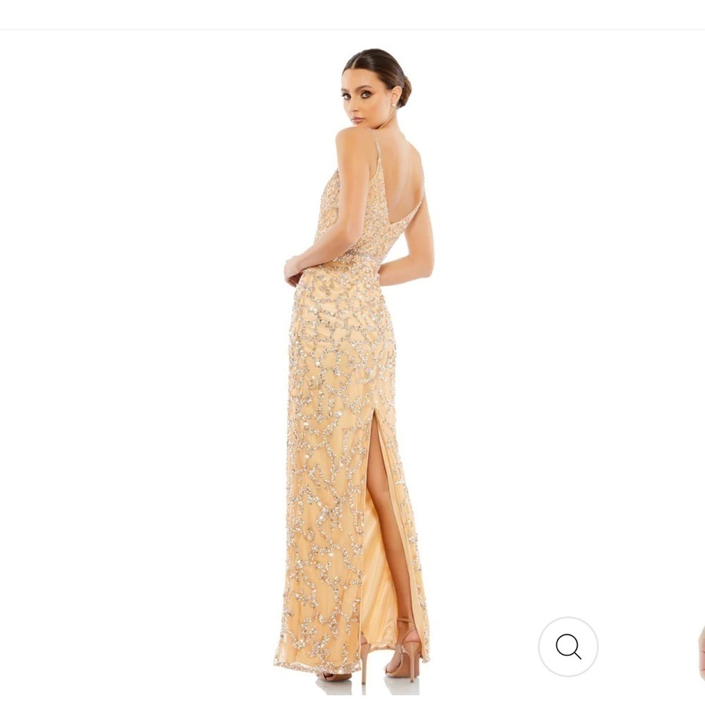 Mac Duggal SLEEVELESS V-NECK BEADED COLUMN GOWN size 10 NEW $398 Sold out - Picture 4 of 17